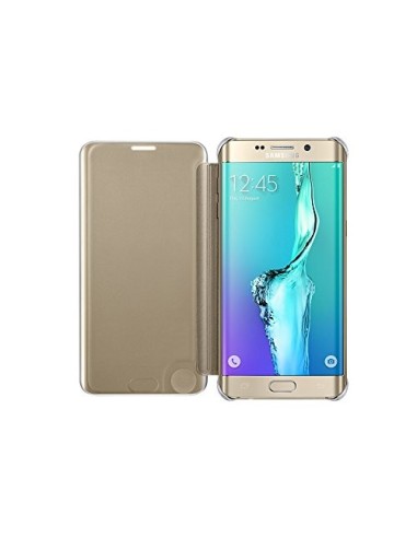 Samsung Clear View - Funda para Samsung Galaxy S6 Edge +, color oro EF-ZG928CFEGWW kiwiku.com