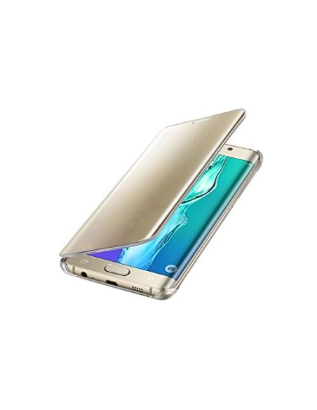 Samsung Clear View - Funda para Samsung Galaxy S6 Edge +, color oro EF-ZG928CFEGWW kiwiku.com