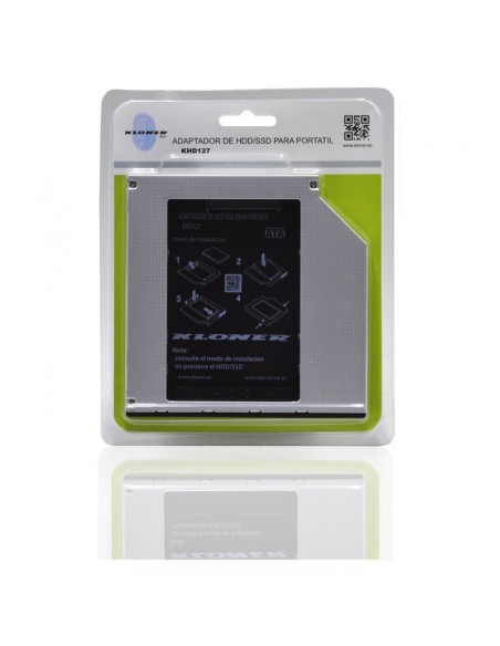 KLONER KHD127 - Adaptador de disco duro/SSD para portátil compatible 12.7mm SATA ODD KHD127 kiwiku.com
