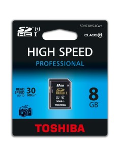 Toshiba 8GB SDHC - Tarjeta de memoria SDHC de 8 GB class 10 UHS-I 30 MB/s negro T008UHS1 kiwiku.com