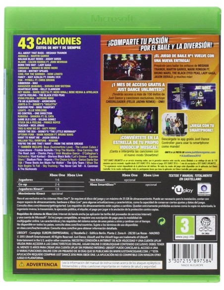 Just dance 2016 esp xboxone 3307215897584 kiwiku.com
