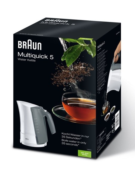 Braun WK 500 Multiquick 5, Hervidor de Agua, Blanco 0X63222702 kiwiku.com