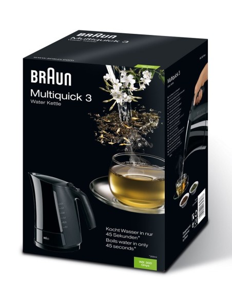 Braun - Hervidor de Agua WK 300 Negro Multiquick 3 0X63221701 kiwiku.com