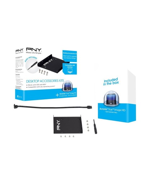 PNY P-72002535-M-KIT - Adaptador bahía para disco duro de 2.5"/SSD 3.5 P-72002535-M-KIT kiwiku.com