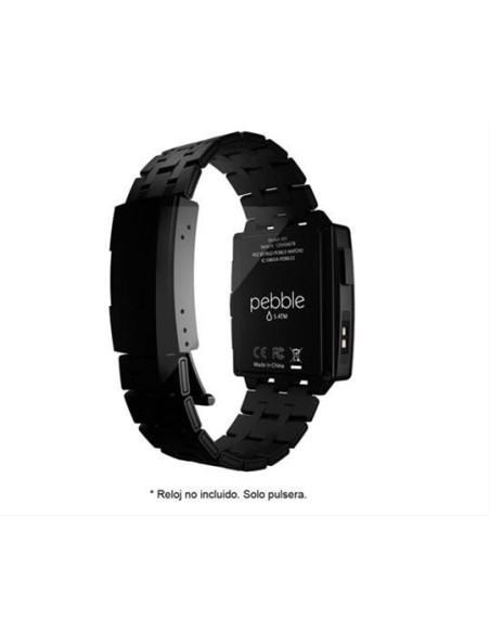 Pebble BXPE40022 - Correa de acero para Pebble Steel, color negro BXPE40022 kiwiku.com