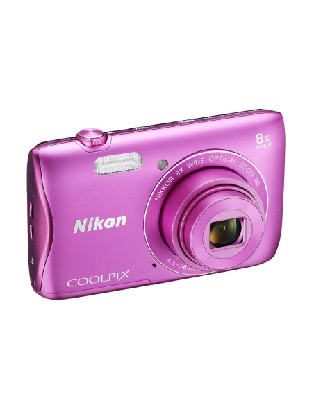 Nikon Coolpix S3700 - Cámara compacta de 20.5 Mp rosa VNA823E1 kiwiku.com