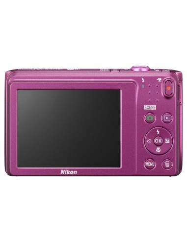 Nikon Coolpix S3700 - Cámara compacta de 20.5 Mp rosa VNA823E1 kiwiku.com