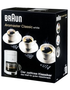 Braun - Cafetera Eléctrica KF 47 Blanca Aromaster 0X13211004 kiwiku.com 2