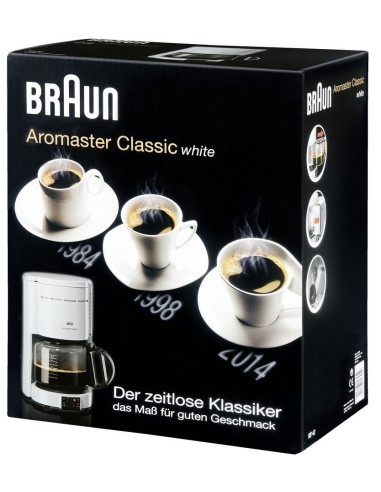 Braun - Cafetera Eléctrica KF 47 Blanca Aromaster 0X13211004 kiwiku.com