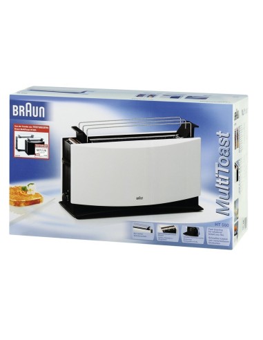 Braun HT 550 - Tostadora 1000 Watt 2 tostadas blanco Multiquick 5 0X81260888 kiwiku.com