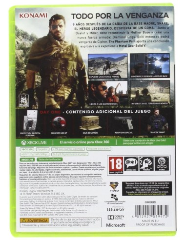 Xbox 360 Metal Gear Solid V: Phantom Pain - Day One Edition 039472 kiwiku.com