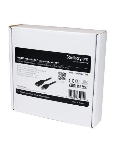 StarTech.com USB2AAEXT10M Cable 10m Extensión Alargador USB 2.0 Activo Amplificado USB2AAEXT10M kiwiku.com