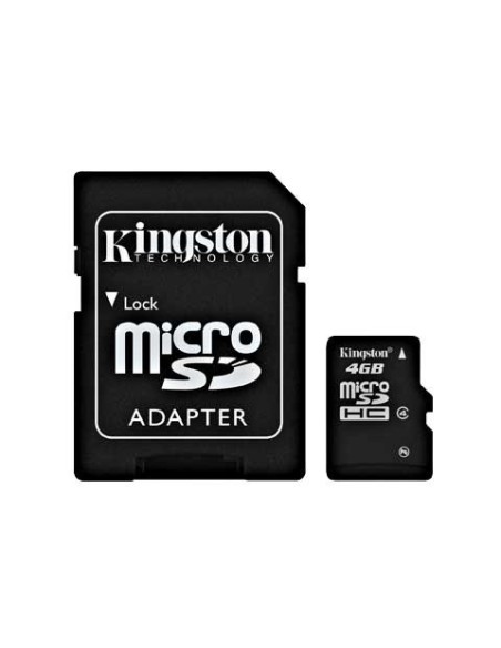 Kingston SDC4/4GB - Tarjeta micro SDC4/4GB (SDHC clase4, 4 GB con adaptador) SDC4/4GB kiwiku.com