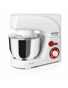 Taurus 913516 - Batidora amasadora, 1200 W, mezcla planetaria con recipiente de acero inoxidable de 5.5 L y 3 accesorios para me