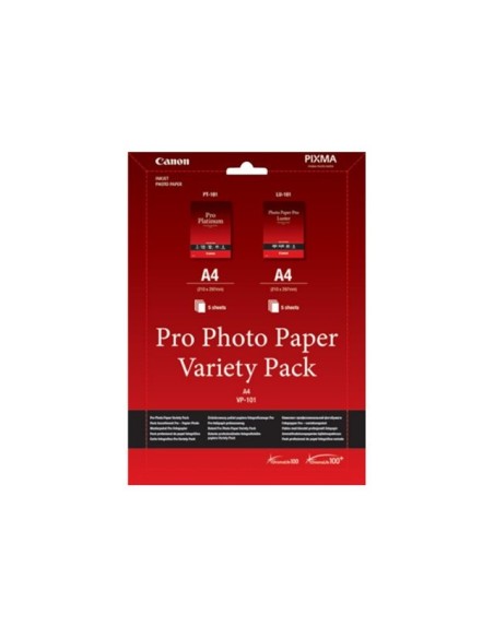 Canon Variety Pack VP-101 - Kit de papel fotográfico - A4 (210 x 297 mm) 10 hoja(s) 6211B020 kiwiku.com