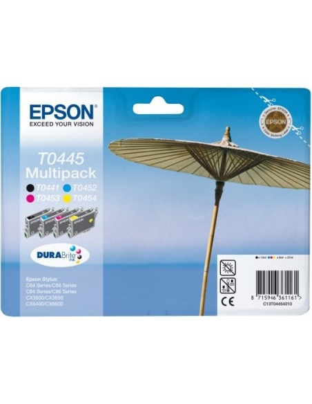 Epson C13T04454020 Cartucho de tinta T0445 Cian Amarillo Blanco Negro C13T04454020 kiwiku.com