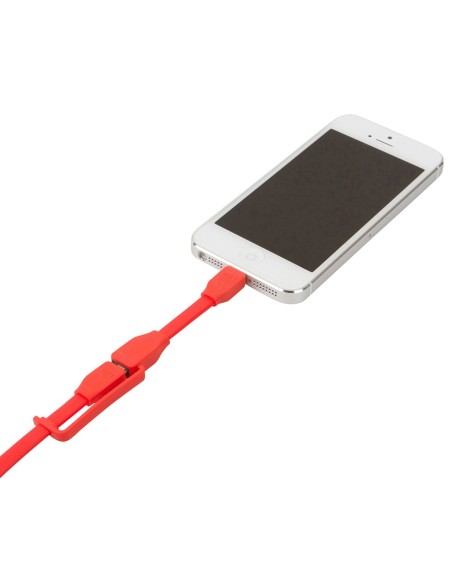 Micro USB, Lightning MFI Cable DUO carga y sincronización TYLT 1 m rojo IP5-MIC1MRD-T kiwiku.com