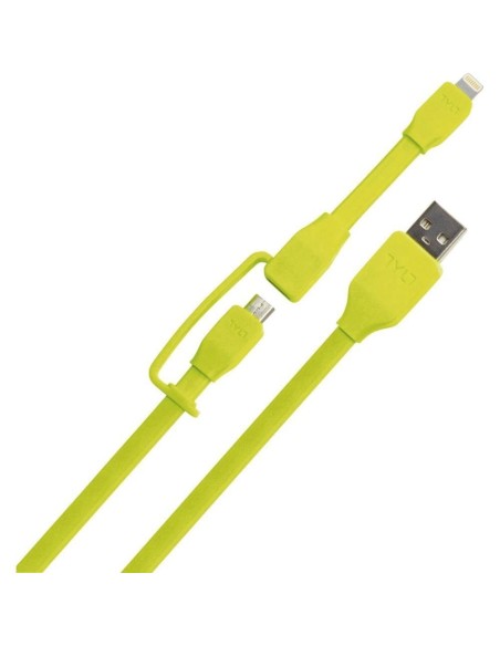Syncable Duo - 1m Lightning/Micro USB Sync/Charge Cable - Verde IP5-MIC1MG-T kiwiku.com