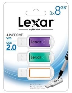 Lexar LJDV20-8GBABEUW3 usb 8gb jumpdrive v20 3-pack LJDV20-8GBABEUW3 kiwiku.com