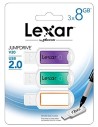 Lexar ljdv20-8gbabeuw3 usb 8gb jumpdrive v20 3-pack