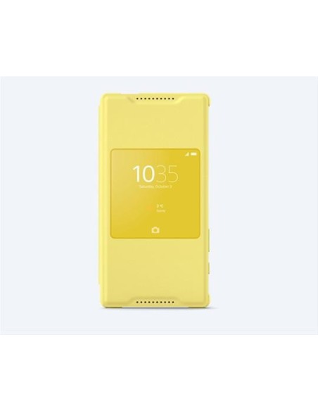 Funda sony style cover window para xperia z5 compact amarilla O3SCR44Y kiwiku.com