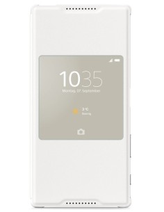 Funda sony style cover window para xperia z5 premium blanca  kiwiku.com