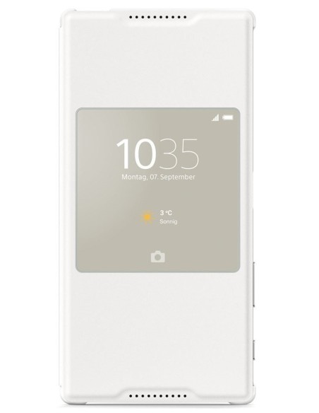 Funda sony style cover window para xperia z5 premium blanca  kiwiku.com