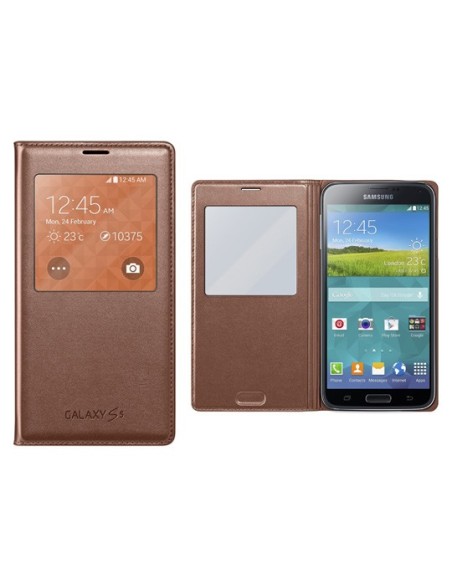 Samsung G034S5PZ1 - Funda con tapa para Samsung Galaxy S5, oro/rosa: Kiwiku.com: Electrónica