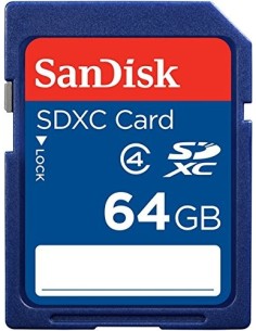 Sandisk 64GB SDXC - Tarjeta de memoria SecureDigital de 64 GB, azul SDSDB-064G-B35 kiwiku.com