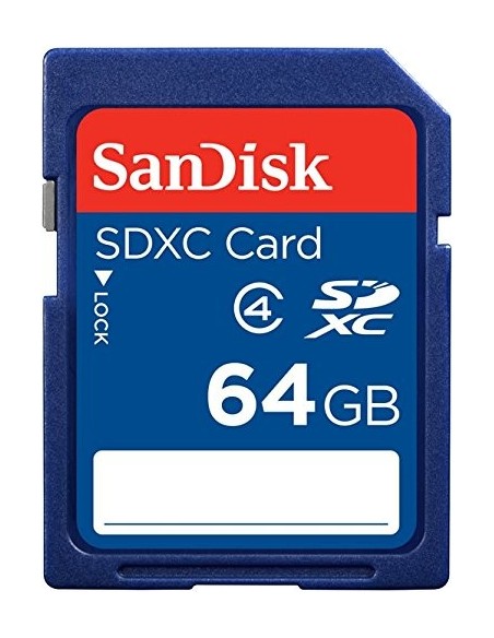 Sandisk 64GB SDXC - Tarjeta de memoria SecureDigital de 64 GB, azul SDSDB-064G-B35 kiwiku.com