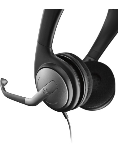 Sennheiser PC 151 - Auriculares de diadema cerrados (con micrófono), negro 500922 kiwiku.com