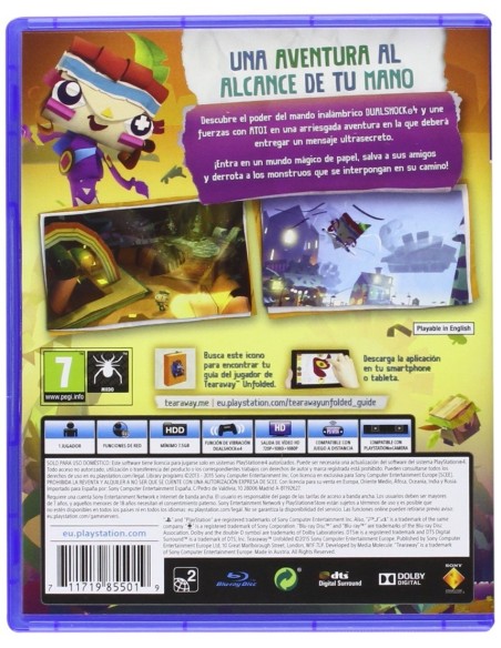 Juego ps4 - tearaway unfolded 9855019 kiwiku.com