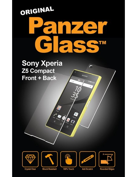 Panzer Glass PG1609 - Protector de pantalla de cristal  Sony Xperia Z5 Compact (frente y detrás) 1609 kiwiku.com