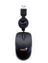 Genius micro traveler black - ratón óptico usb, negro