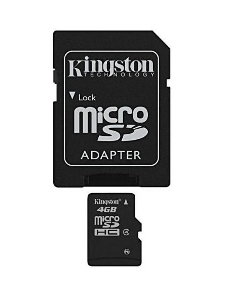 Kingston SDC4/4GB - Tarjeta micro SDC4/4GB SDHC clase4 4 GB con adaptador SDC4/4GB kiwiku.com