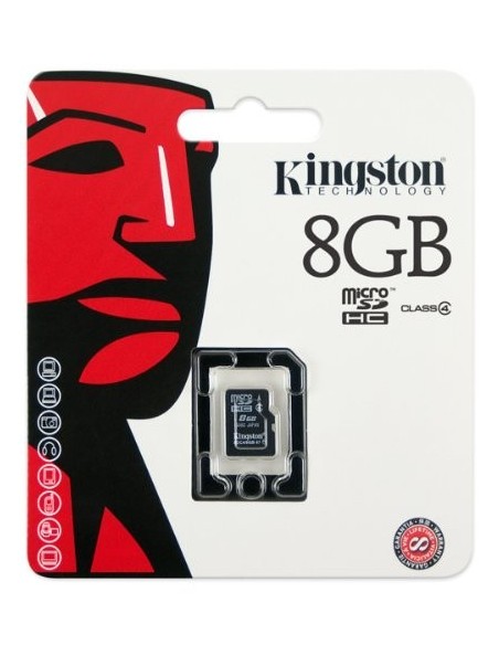 Kingston Technology 8GB microSDHC - Tarjeta de memoria SDC4/8GBSP kiwiku.com
