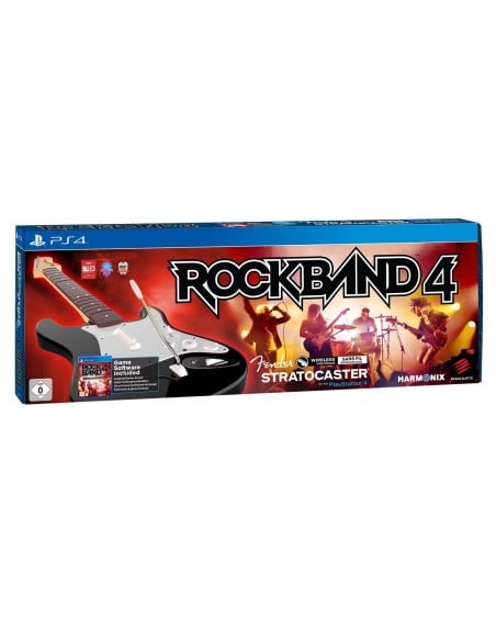 PS4 Rock Band 4 + Guitarra Wireless Fender Stratocaster, Color Negro RB491268ES02/02/1 kiwiku.com