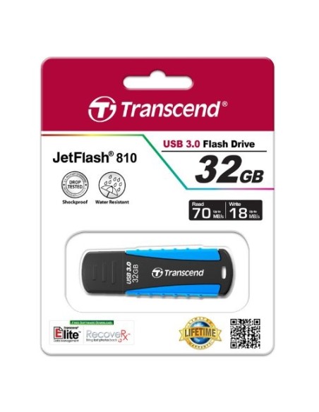 Transcend TS32GJF810 - Memoria USB de 32 GB, azul TS32GJF810 kiwiku.com
