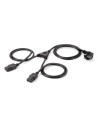 Equip 112220 - cable alimentacion shuko 90º macho a 2 iec hembra 1.8m