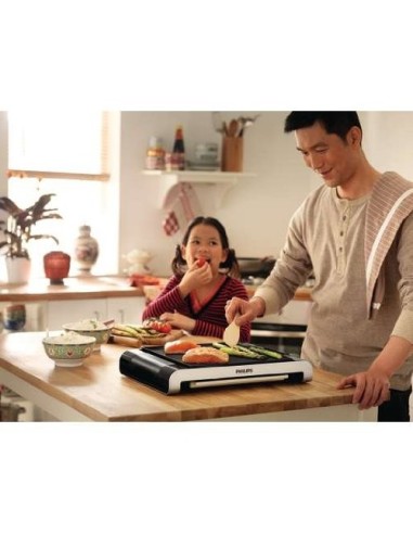 Philips HD4419/20 - Plancha Grill Placa estrías y lisa ,2300 W con termostato ajustable HD4419/20 kiwiku.com
