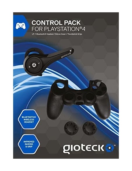 Pack ps4 auricular mono loop bt+2grips+protector silicona CTPPS4-11-MU kiwiku.com