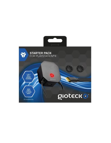 PS4 Gioteck - Starter Pack: Cargador, USB, HDMI 4K, 2 Grips (PlayStation 4) SPKPS4-11-M1 kiwiku.com