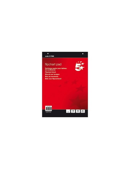 5Star FL010803 - bloc pizarra 20 hojas 58x81.3cm liso 632911 FL010803 kiwiku.com