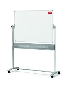 Pizarra blanca pivotante móvil magnética lacada 1200X900mm 1901029 kiwiku.com
