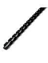 Gbc 4400319 - pack de 100 canutillos de plástico, 6 mm, color negro