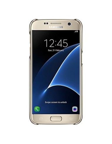 carcasa clear cover oro samsung galaxy s7 samsung SAEFQG930CF kiwiku.com