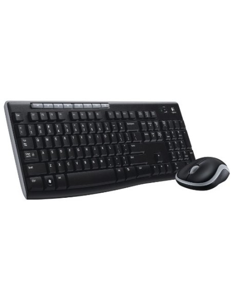 Logitech MK270 - Pack de teclado QWERTY español y ratón inalámbricos, Negro