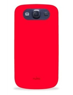 carcasa fluo roja tacto seda galaxy s3 puro