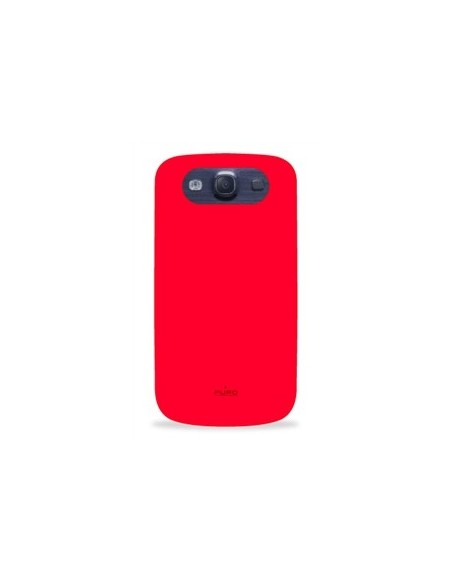 carcasa fluo roja tacto seda galaxy s3 puro