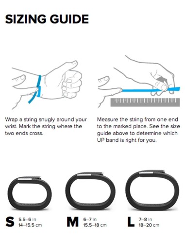 pulsera up azul talla mediana jawbone